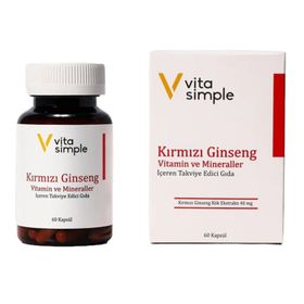 Vita Simple Kırmızı Ginseng Vitamin Mineraller 60 Kapsül