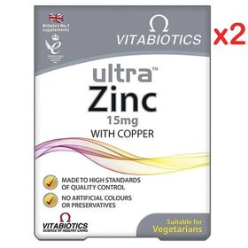 Vitabiotics Ultra Zinc 15 mg With Copper 2x60 Tablet