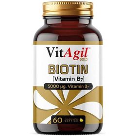 VitAgil Biotin Vitamin B7 5000 mcg 60 Kapsül