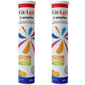 VitAgil C-omplex Vitamin C D Çinko 2x20 Efervesan Tablet