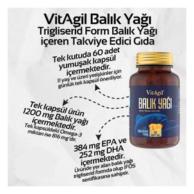 VitAgil Omega 3 60 Kapsül Balık Yağı