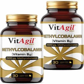 VitAgil Vitamin B12 Methylcobalamin 1500 mcg 2x30 Kapsül