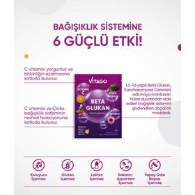 Vitago Beta Glukan Kara Mürver Vitamin C 10 Saşe