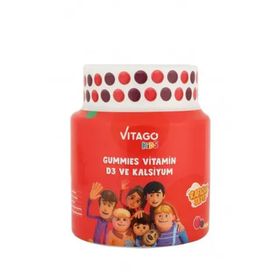 Vitago Gummies Vitamin D3 Kalsiyum 60 Çiğnenebilir Tablet