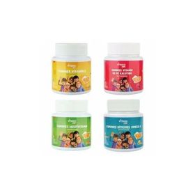 Vitago Kids Gummies Vitamin C 60 + Gummies Multivitamin 60 + Gummies Vitamin D3 Kalsiyum 60 + Gummies Omega-3 60 Çiğnenebilir Tablet