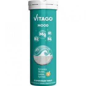 Vitago Mood Magnezyum Vitamin B1 B2 B6 10 Efervesan Tablet