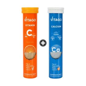 Vitago Vitamin C 1000 mg 20 Efervesan Tablet + Calcium 20 Efervesan Tablet