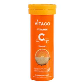 Vitago Vitamin C Vitamin D Çinko 10 Efervesan Tablet