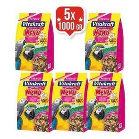 Vitakraft Papağan Menü 5 Adet Premium + Jodvital Yem