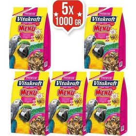 Vitakraft Papağan Menü 5 Adet Premium + Jodvital Yem