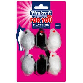 Vitakraft Peluş Fare 6'lı Paket Kedi Oyuncağı