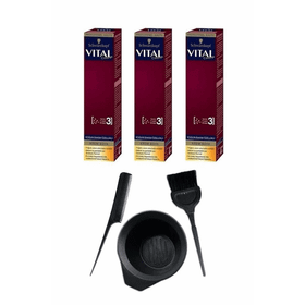 Vital 6 66 3 Adet Tüp Boya + Saç Boyama Seti