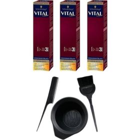 Vital 6 99 3 Adet Tüp Boya + Saç Boyama Seti