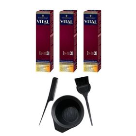 Vital 8 88 3 Adet Tüp Boya + Saç Boyama Seti