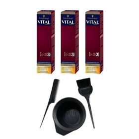 Vital 8 88 3 Adet Tüp Boya + Saç Boyama Seti