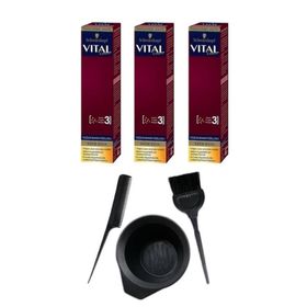 Vital 8 88 3 Adet Tüp Boya + Saç Boyama Seti