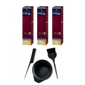 Vital 8 88 3 Adet Tüp Boya + Saç Boyama Seti