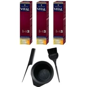 Vital P 11 3 Adet Tüp Boya + Saç Boyama Seti