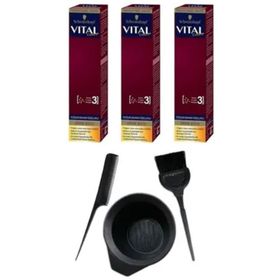 Vital Tüp Boya 7 56 3 Adet + Saç Boyama Seti
