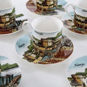 Vitale 0006 Alanya 6'lı Kahve Fincanı Seti