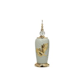 Vitale 43 cm AK.JE0174 Yakut Gold Kapaklı Vazo