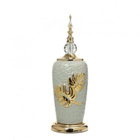 Vitale 43 cm AK.JE0174 Yakut Gold Kapaklı Vazo