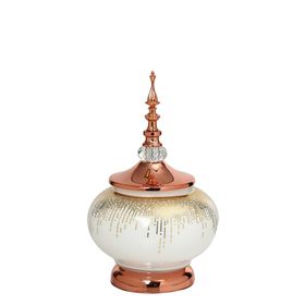 Vitale AK.JE0030 Sultan Bronz Kapaklı Vazo