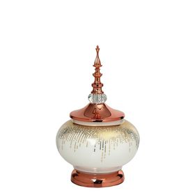 Vitale AK.JE0030 Sultan Bronz Kapaklı Vazo