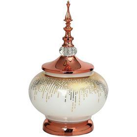 Vitale AK.JE0030 Sultan Bronz Kapaklı Vazo