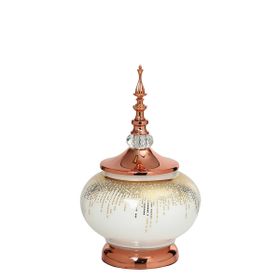 Vitale AK.JE0030 Sultan Bronz Kapaklı Vazo