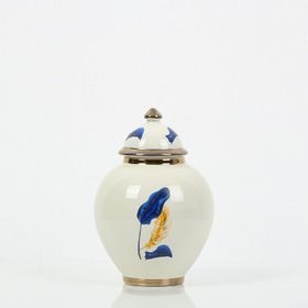 Vitale AK.NRH0060 21 cm Mavi Gold Yaprak Desenli Şah Küp