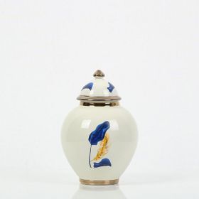 Vitale AK.NRH0060 21 cm Mavi Gold Yaprak Desenli Şah Küp