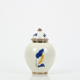 Vitale AK.NRH0060 21 cm Mavi Gold Yaprak Desenli Şah Küp