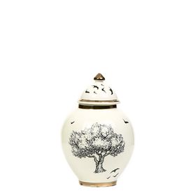 Vitale AK.NRH0088 Yeşil 21 cm Yaprak Desenli Şah Küp