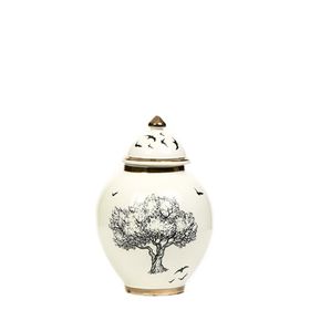 Vitale AK.NRH0088 Yeşil 21 cm Yaprak Desenli Şah Küp