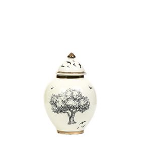 Vitale AK.NRH0088 Yeşil 21 cm Yaprak Desenli Şah Küp