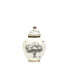 Vitale AK.NRH0088 Yeşil 21 cm Yaprak Desenli Şah Küp
