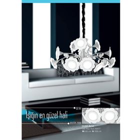 Vitale AY.VTPL-2098 Çiçekli Beyaz Avize