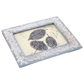Vitale Ena İşlemeli Mavi Fotoğraf Çerçevesi
