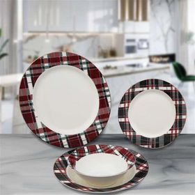 Vitale Harmony Kırmızı Yeşil 6 Kişilik 24 Parça Yemek Takımı