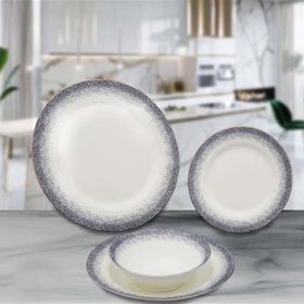 Vitale Mavi Püskürtme 6 Kişilik 24 Parça Yemek Takımı