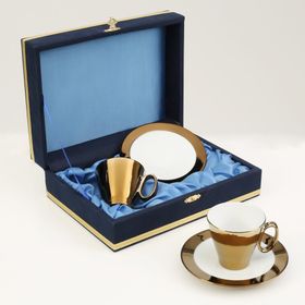 Vitale MTFK.0038-9 Gold 2'li Kaplama Kahve Fincanı