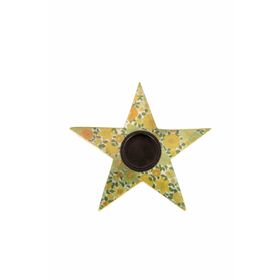 Vitale Şiva Çiçek Desenli Yeşil Yıldız Tealight Obje