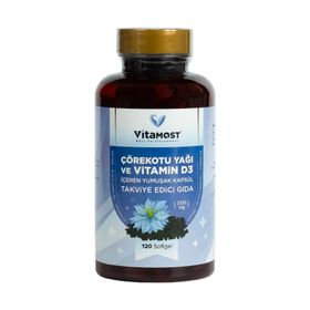Vitamost Vitamin D3 Çörek Otu Yağı 120 Kapsül