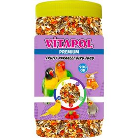 Vitapol 900 gr Premium Meyveli Paraket Papağan Kuş Yemi
