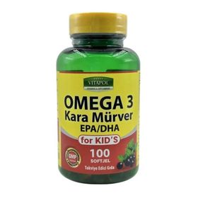 Vitapol For Kids Omega-3 Kara Mürver Epa Dha 100 Kapsül