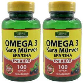 Vitapol Kids Omega 3 Kara Mürver 2x100 Kapsül