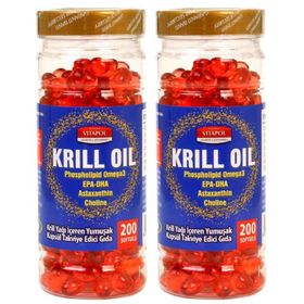 Vitapol Krill Oil Phospholipid Omega 3 2x200 Kapsül Balık Yağı
