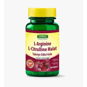Vitapol L-Arjinine L-Citrulline Malat İçeren 100 Tablet