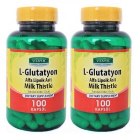 Vitapol L-Glutatyon Alfa Lipoik Asit Milk Thistle Deve Dikeni Enginar içeren 2x100 Kapsül